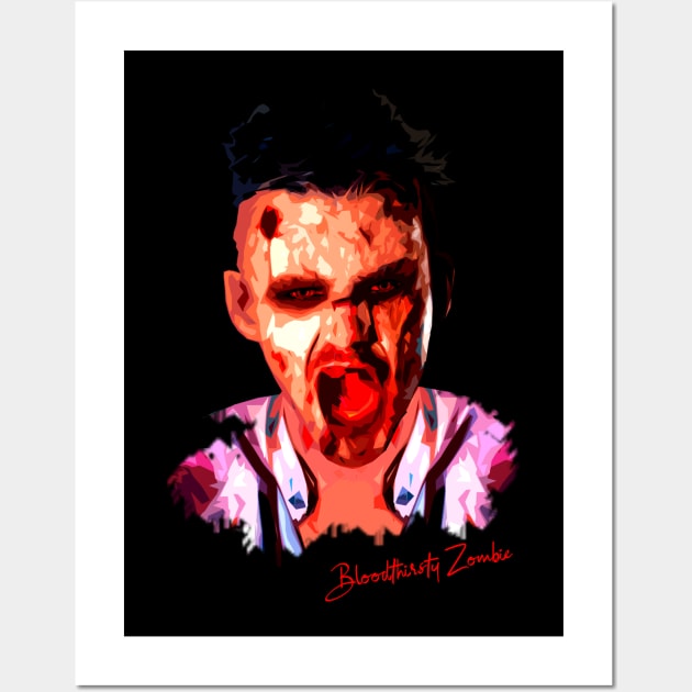 Bloodthirsty Zombie Wall Art by Abiarsa